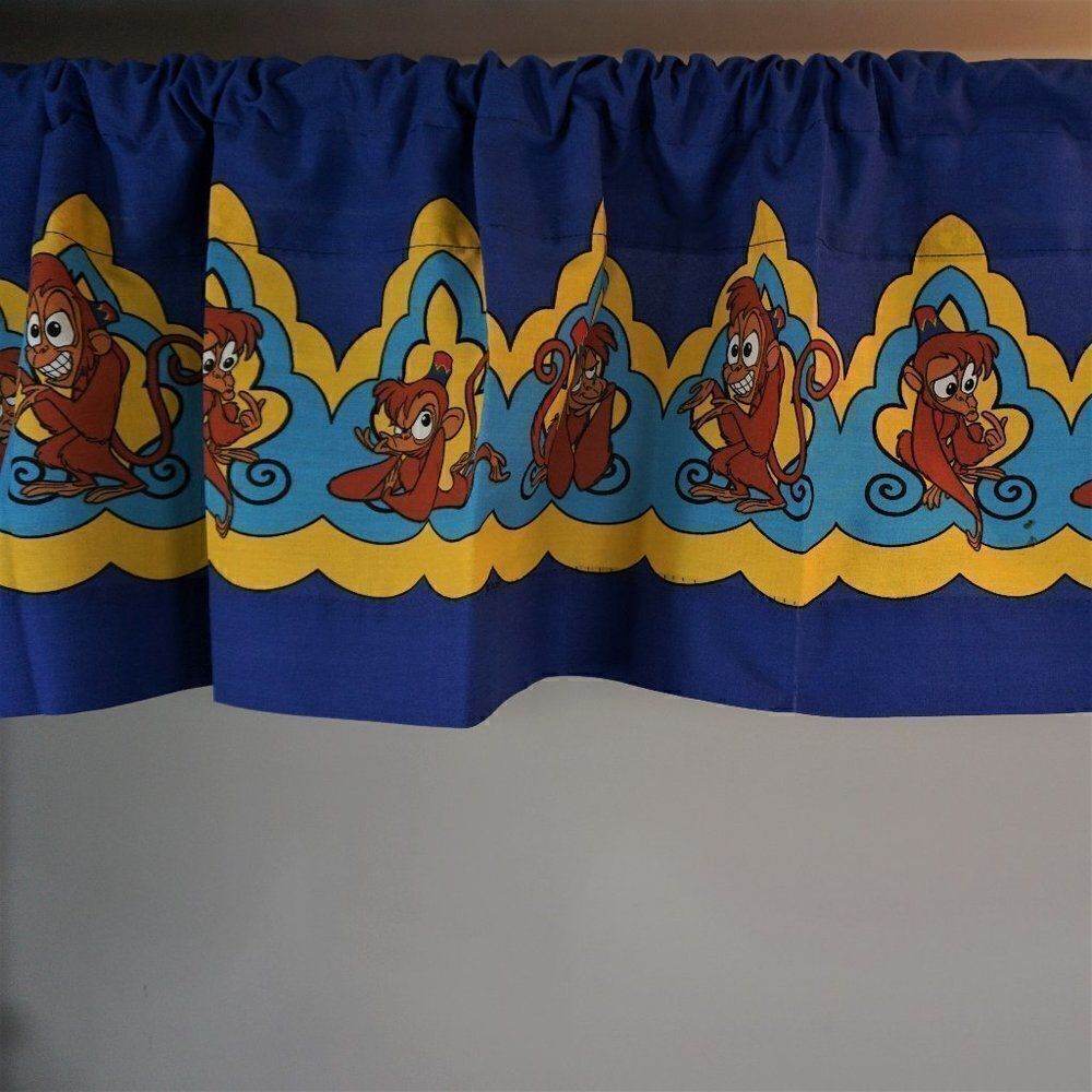 Vintage 1992 Disney Aladdin Valance Capuchin Sidekick Abu USA Made 78" x 17"